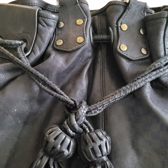 SABINA New York drawstring satchel leather bag - Picture 6 of 13